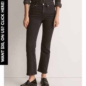 Madewell Cali Demi Boot Crop Jeans in Starkey Wash